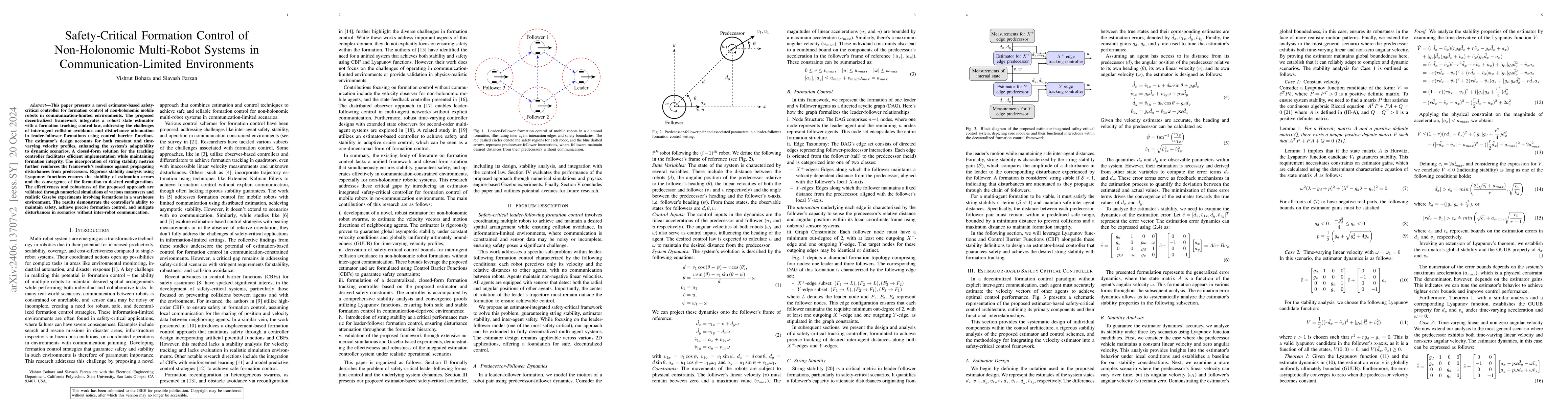 Thumbnail for Safety-Critical Formation Control of Non-Holonomic Multi-Robot Systems
  in Communication-Limited Environments