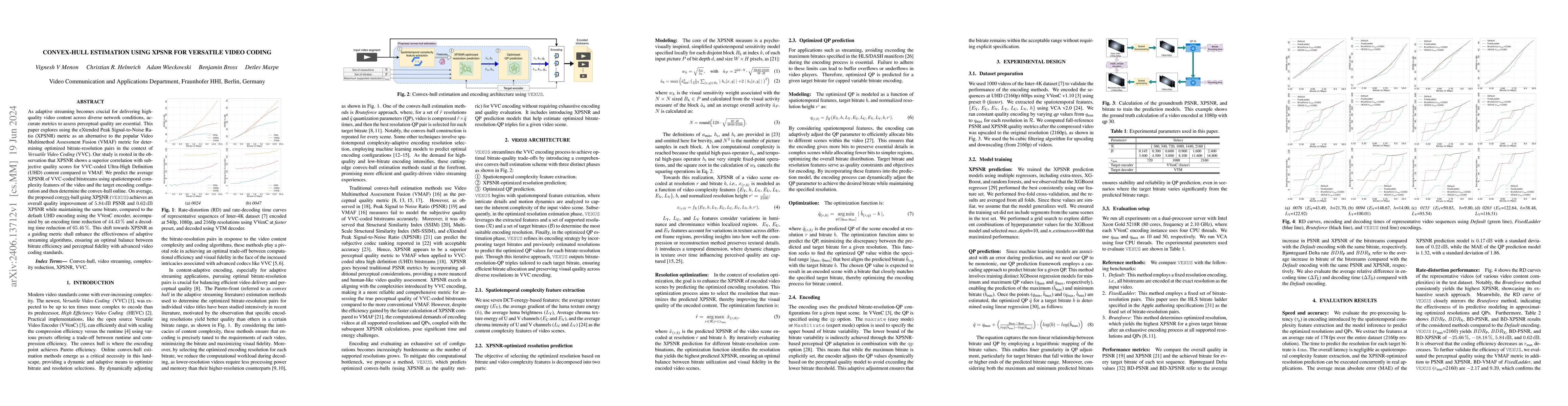 Thumbnail for Convex-hull Estimation using XPSNR for Versatile Video Coding