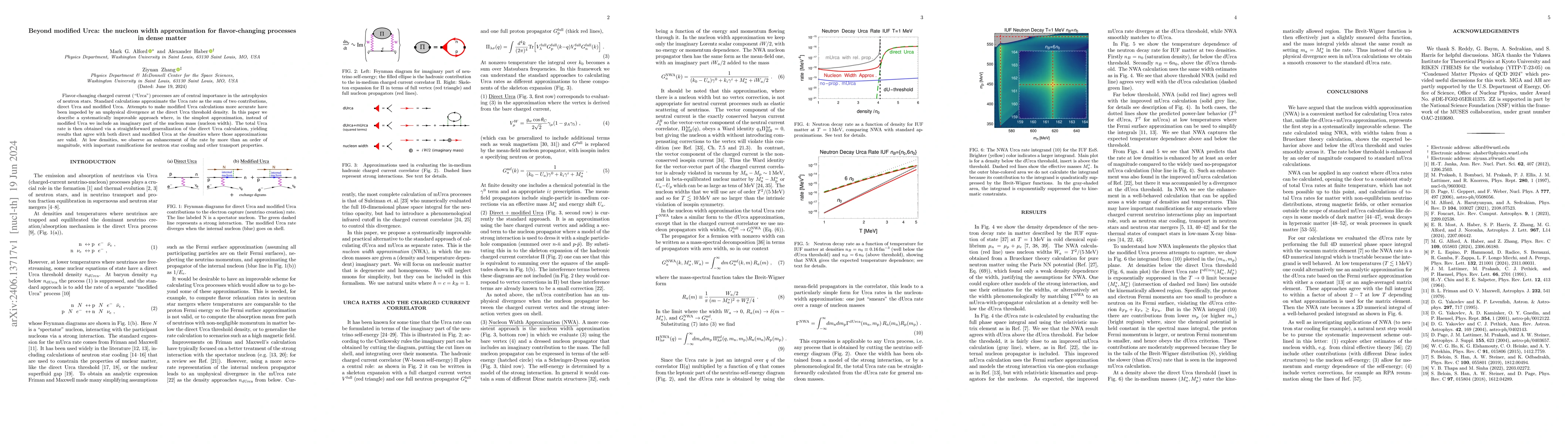 Thumbnail for Beyond modified Urca: the nucleon width approximation for
  flavor-changing processes in dense matter