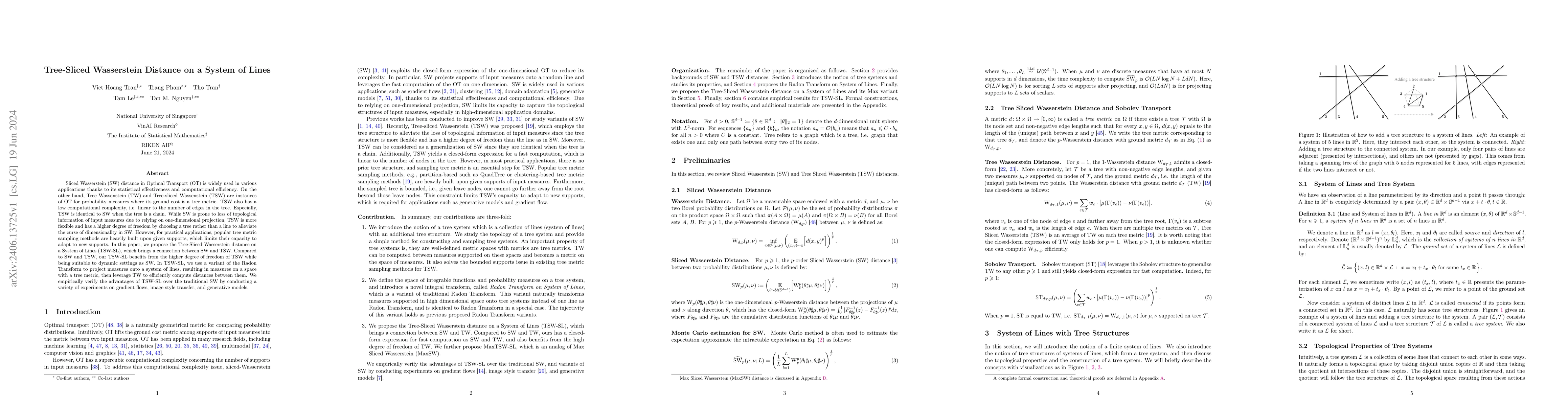 Thumbnail for Tree-Sliced Wasserstein Distance on a System of Lines