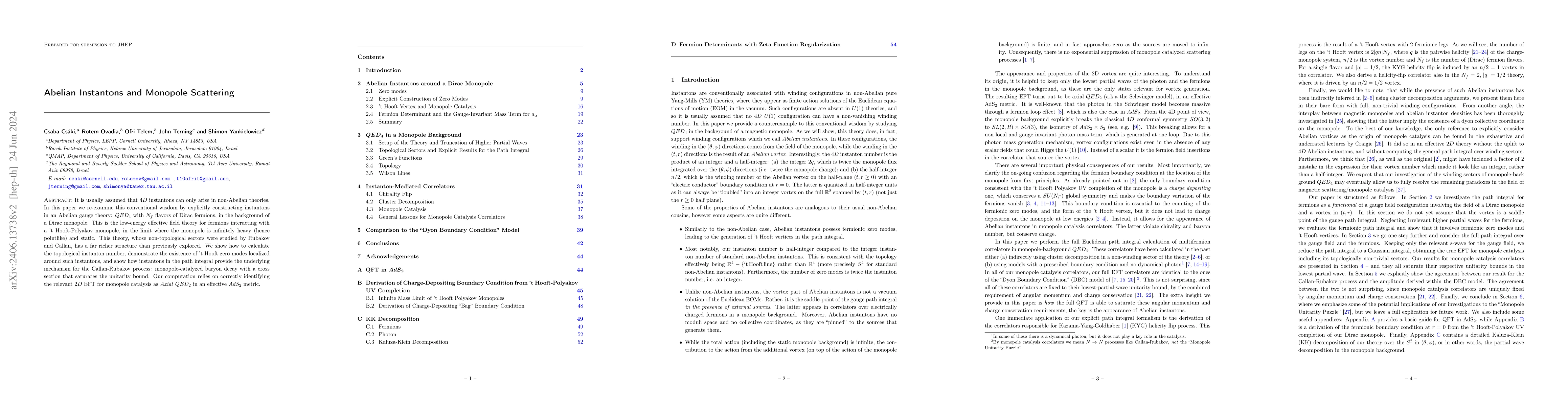 Thumbnail for Abelian Instantons and Monopole Scattering