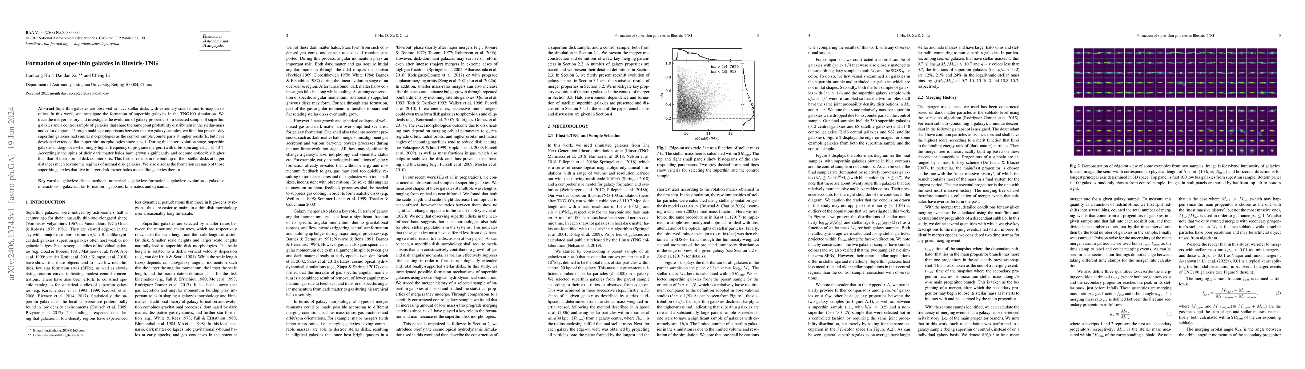 Thumbnail for Formation of super-thin galaxies in Illustris-TNG