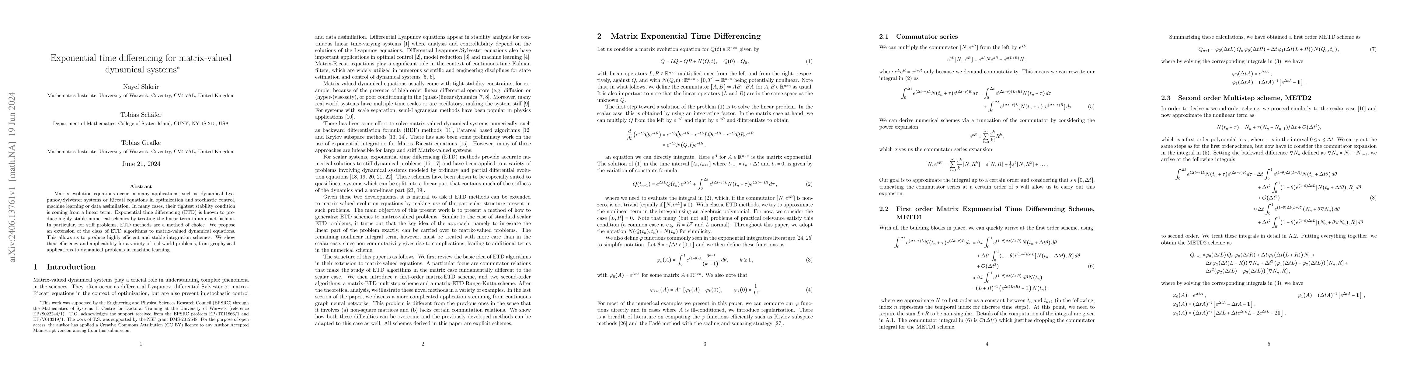Thumbnail for Exponential time differencing for matrix-valued dynamical systems