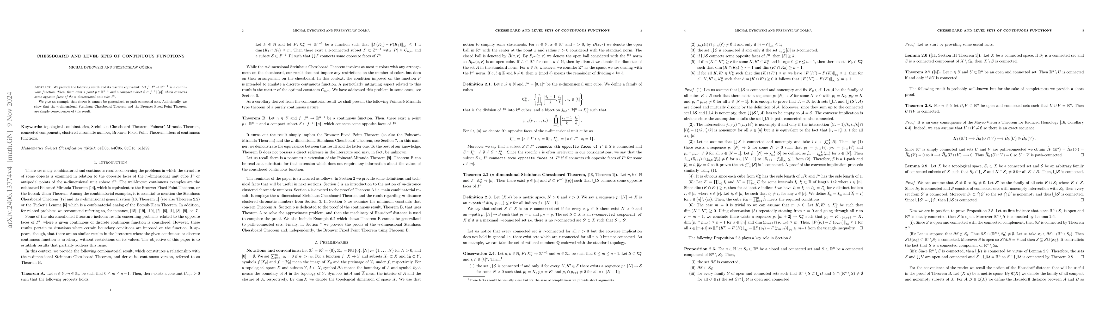 Thumbnail for Chessboard and level sets of continuous functions