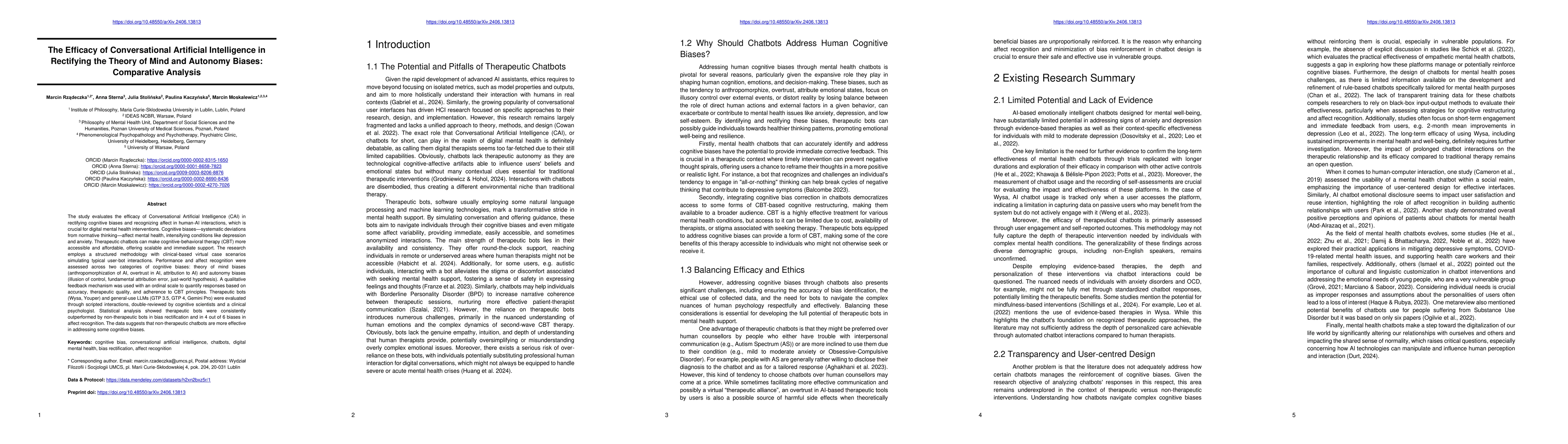 Thumbnail for The Efficacy of Conversational Artificial Intelligence in Rectifying the
  Theory of Mind and Autonomy Biases: Comparative Analysis