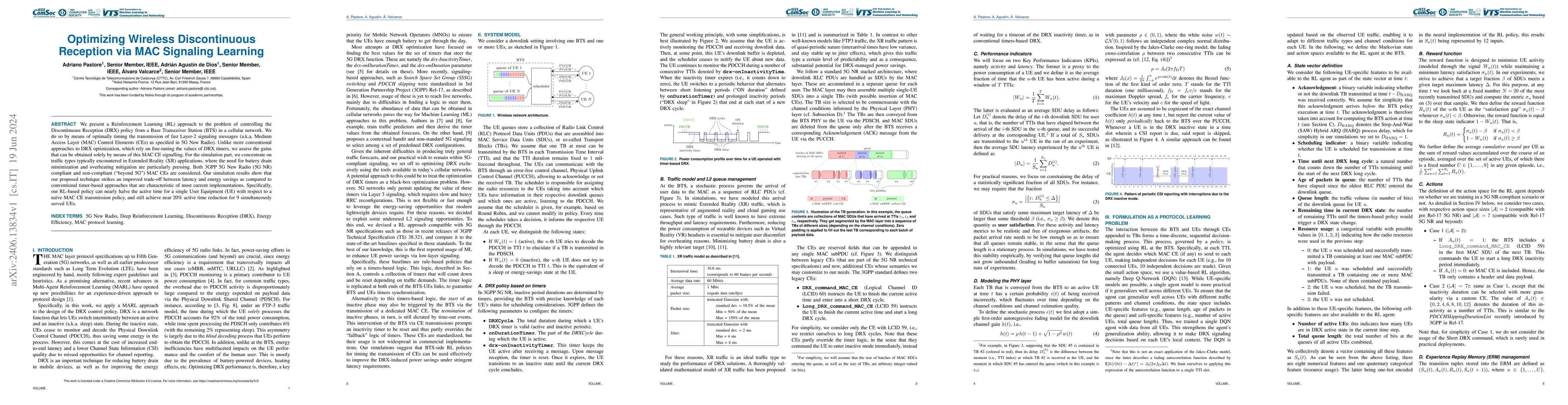 Thumbnail for Optimizing Wireless Discontinuous Reception via MAC Signaling Learning