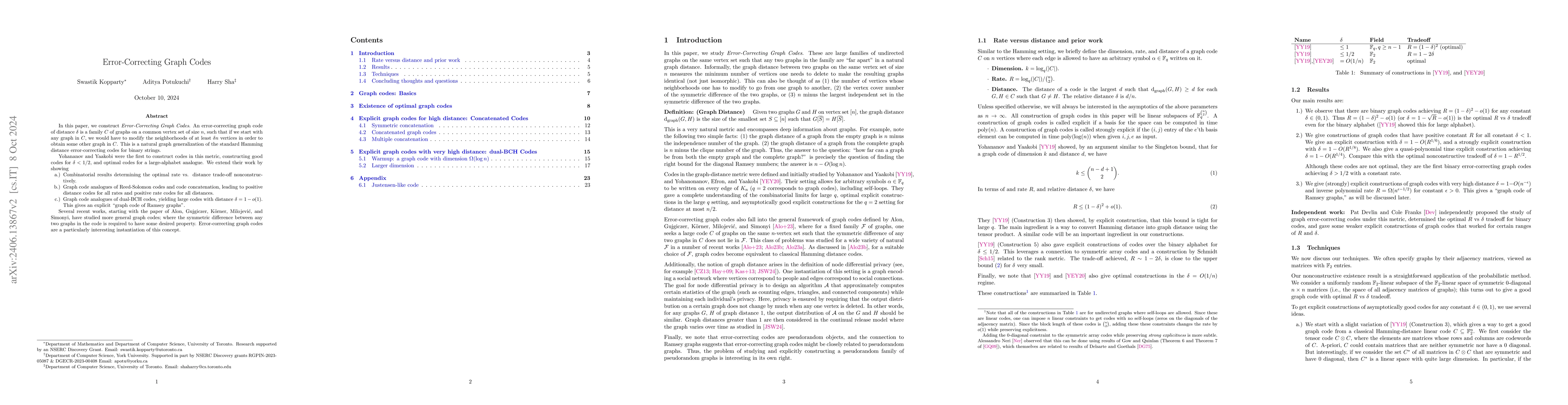 Thumbnail for Error-Correcting Graph Codes