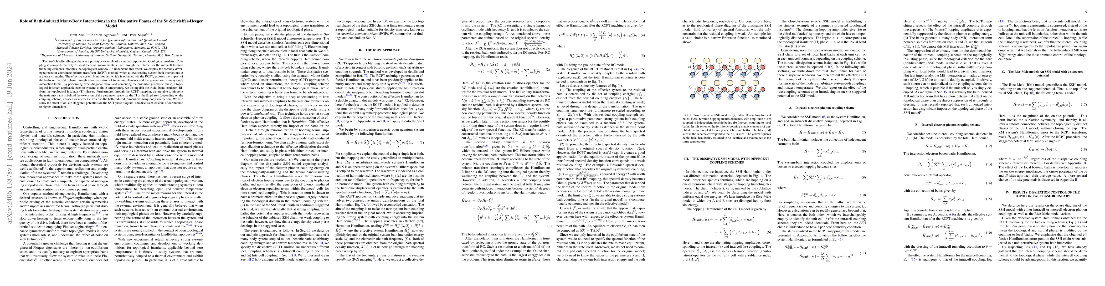 Thumbnail for Role of Bath-Induced Many-Body Interactions in the Dissipative Phases of
  the Su-Schrieffer-Heeger Model