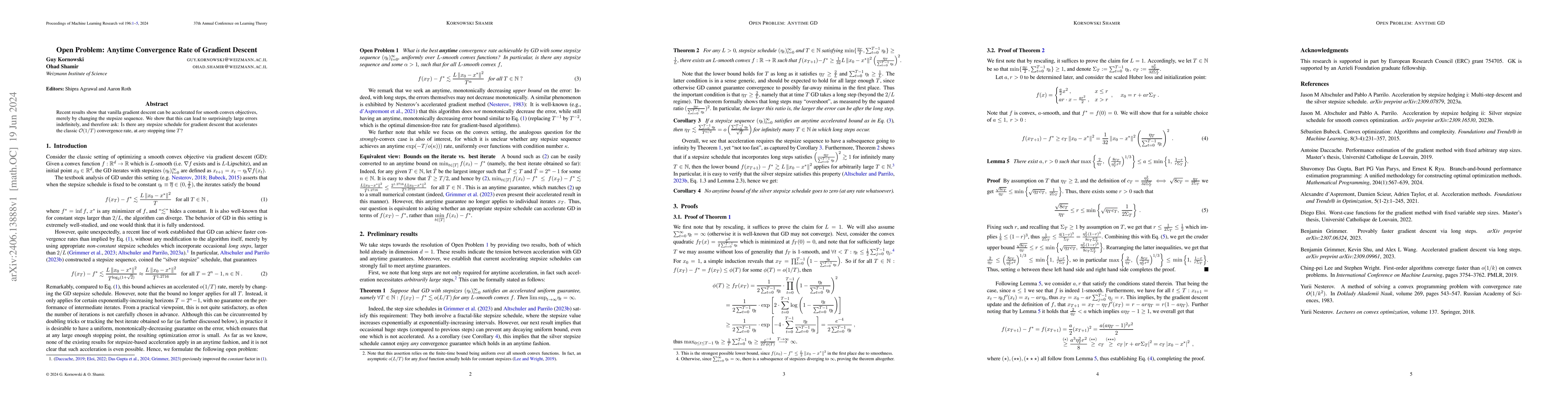 Thumbnail for Open Problem: Anytime Convergence Rate of Gradient Descent