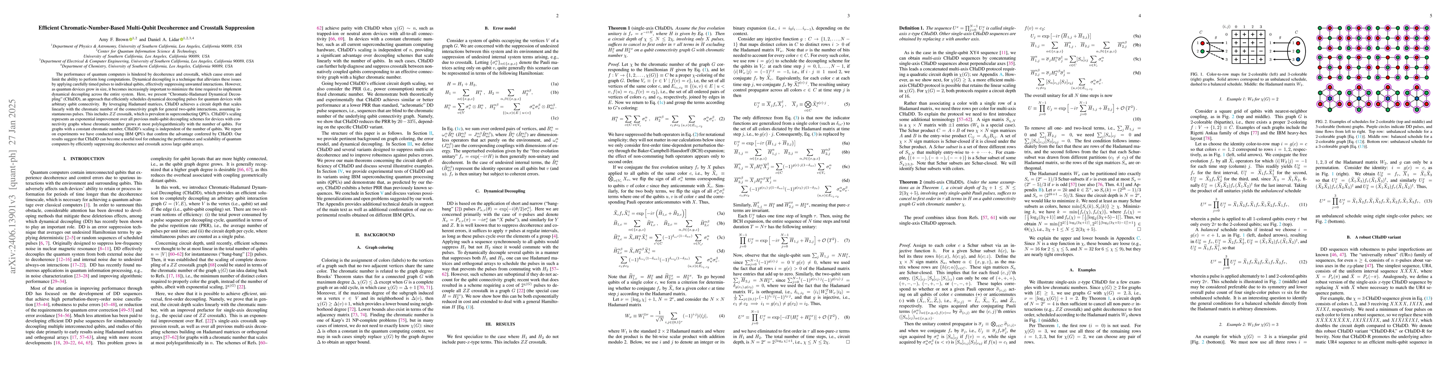 Thumbnail for Efficient Chromatic-Number-Based Multi-Qubit Decoherence and Crosstalk
  Suppression