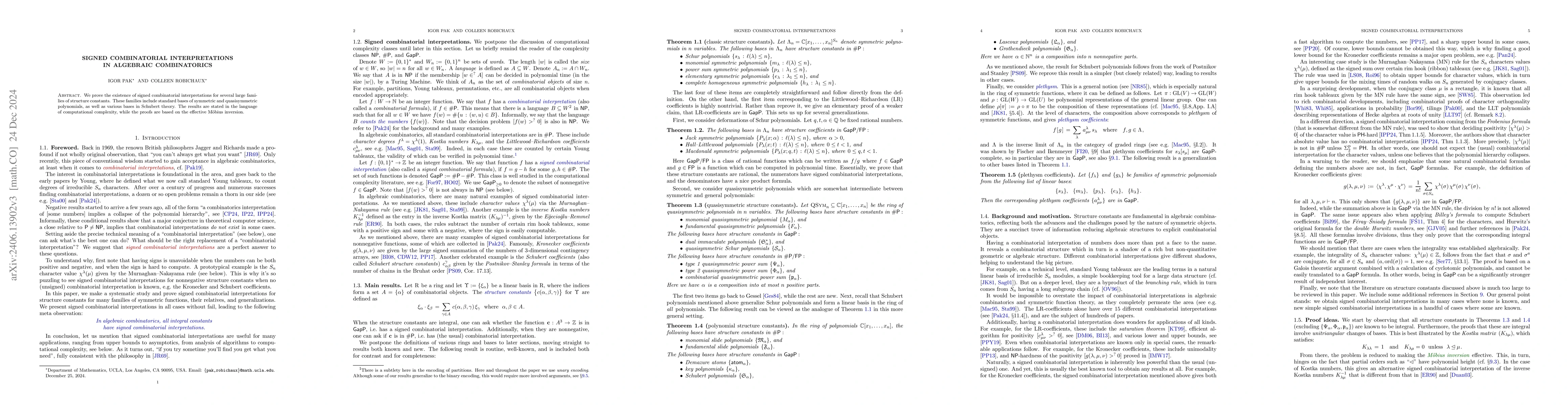 Thumbnail for Signed combinatorial interpretations in algebraic combinatorics
