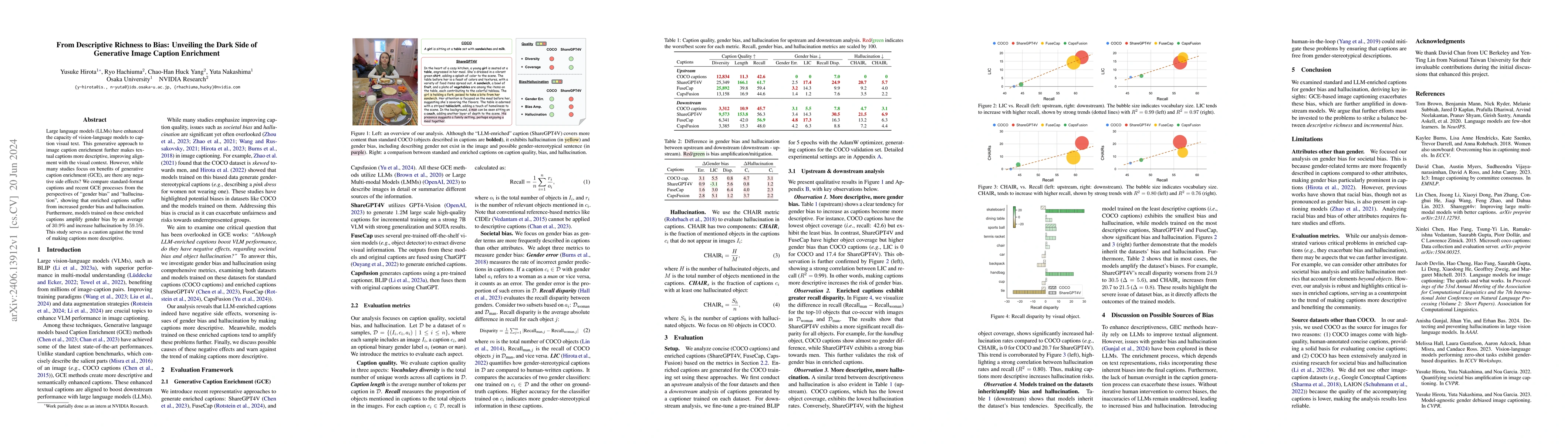 Thumbnail for From Descriptive Richness to Bias: Unveiling the Dark Side of Generative
  Image Caption Enrichment