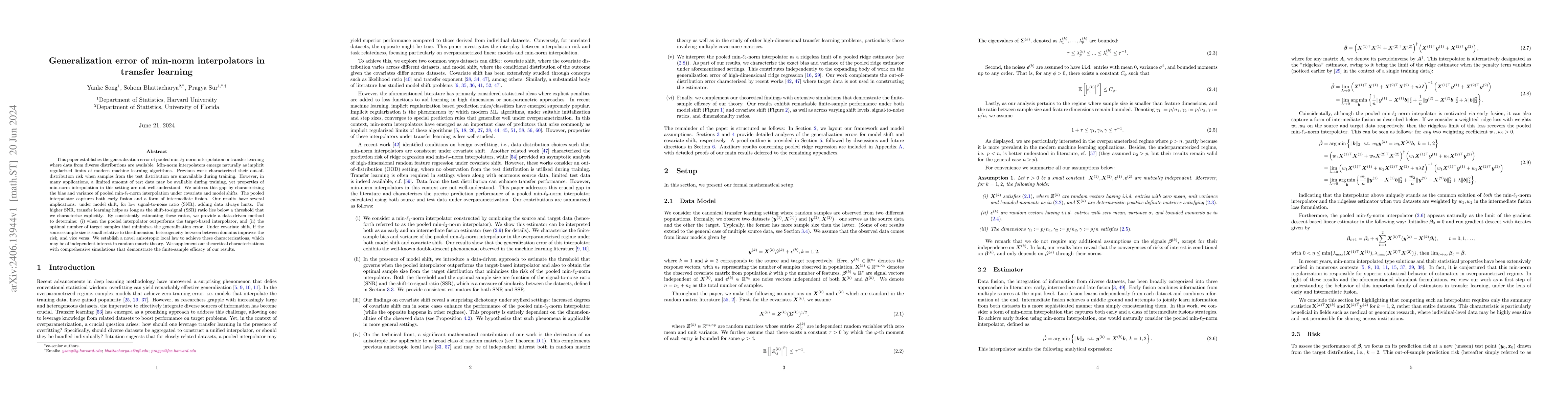 Thumbnail for Generalization error of min-norm interpolators in transfer learning