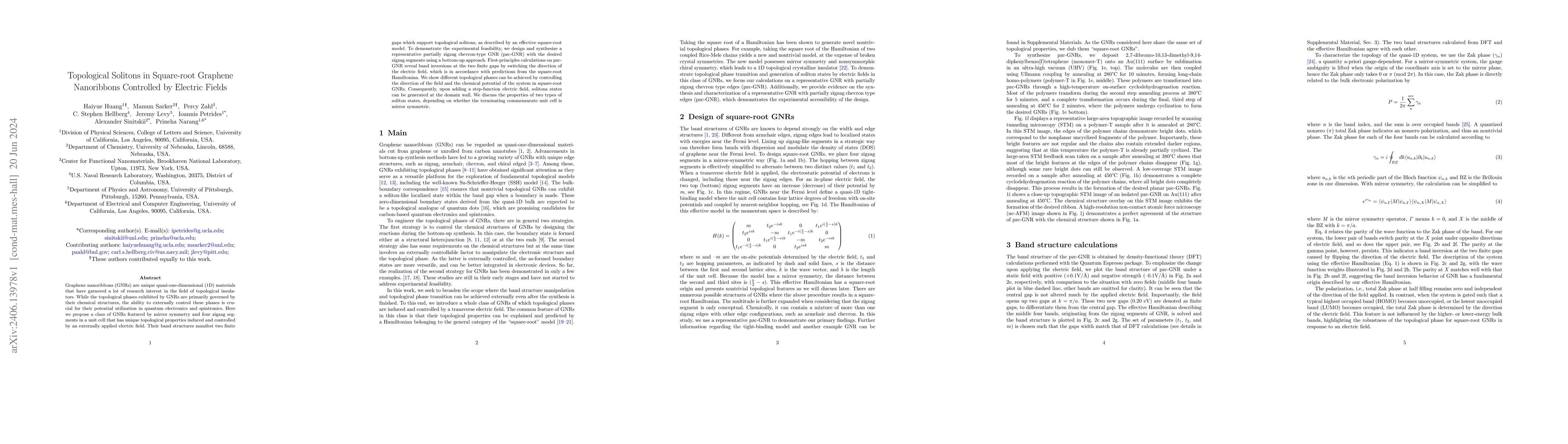 Thumbnail for Topological Solitons in Square-root Graphene Nanoribbons Controlled by
  Electric Fields