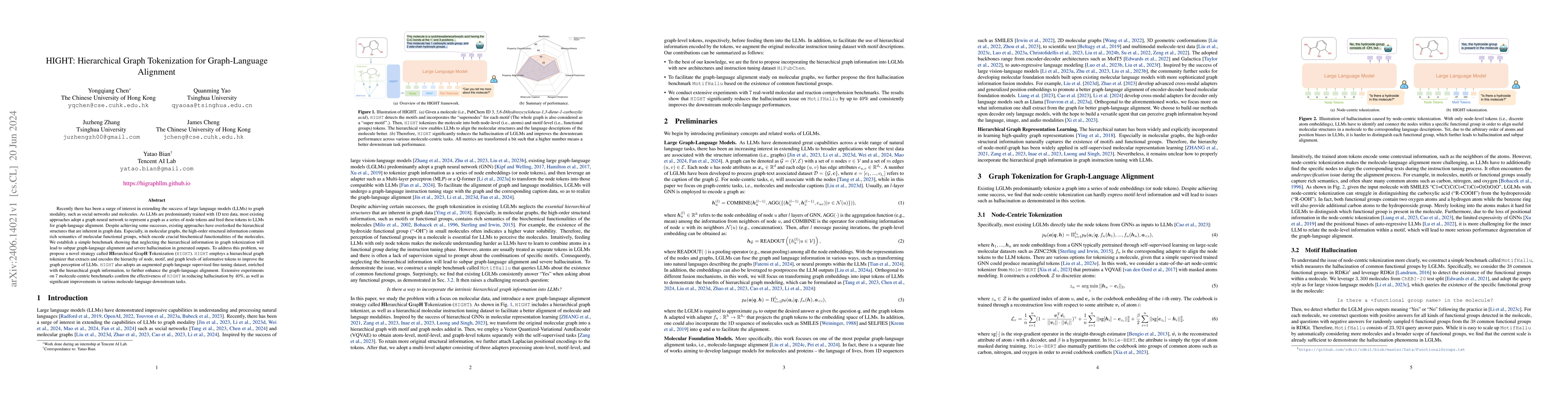 Thumbnail for HIGHT: Hierarchical Graph Tokenization for Graph-Language Alignment