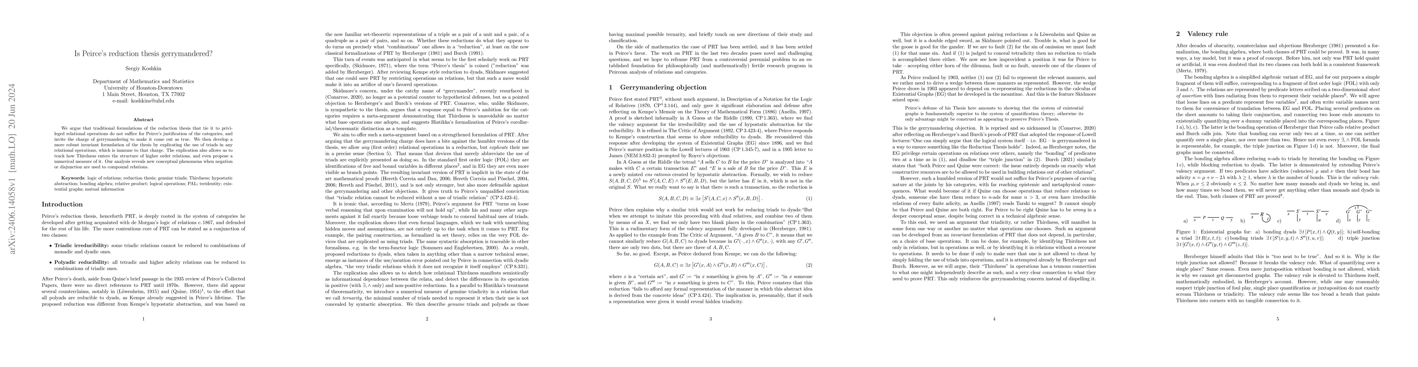 Thumbnail for Is Peirce's reduction thesis gerrymandered?