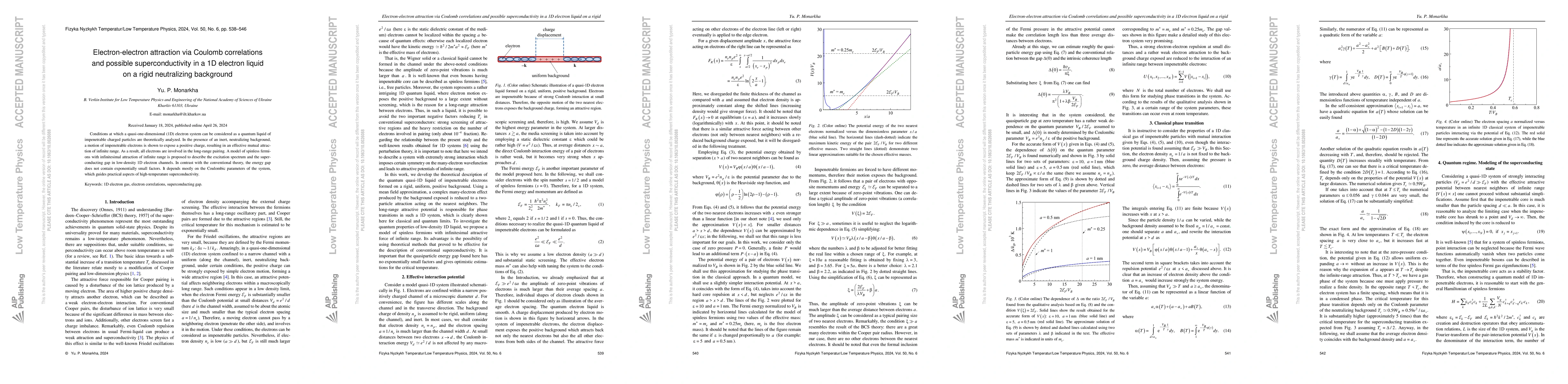 Thumbnail for Electron-electron attraction via Coulomb correlations and possible
  superconductivity in a 1D electron liquid on a rigid neutralizing background