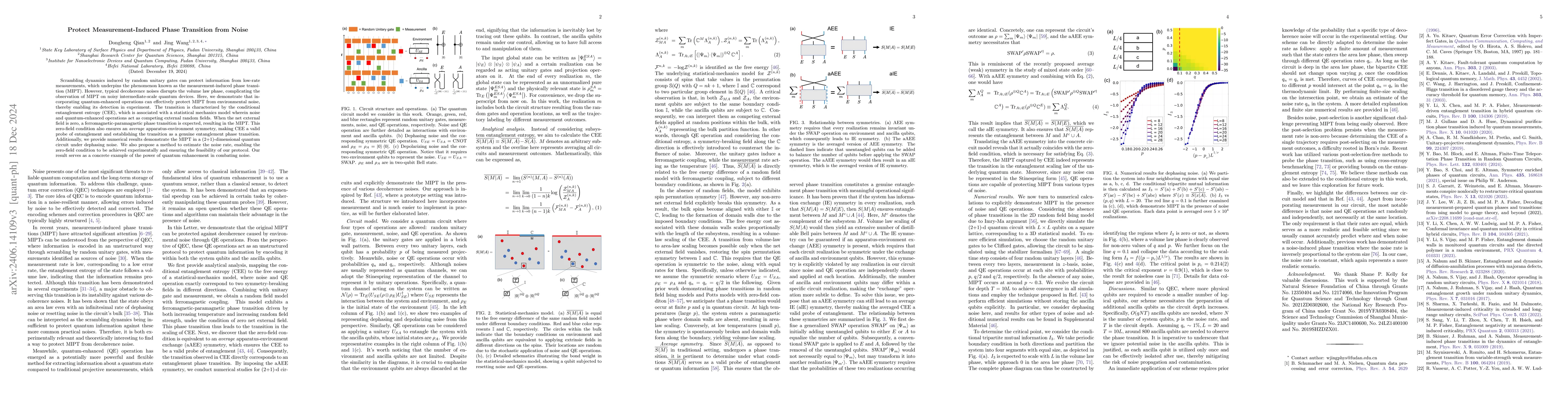 Thumbnail for Protect Measurement-Induced Phase Transition from Noise