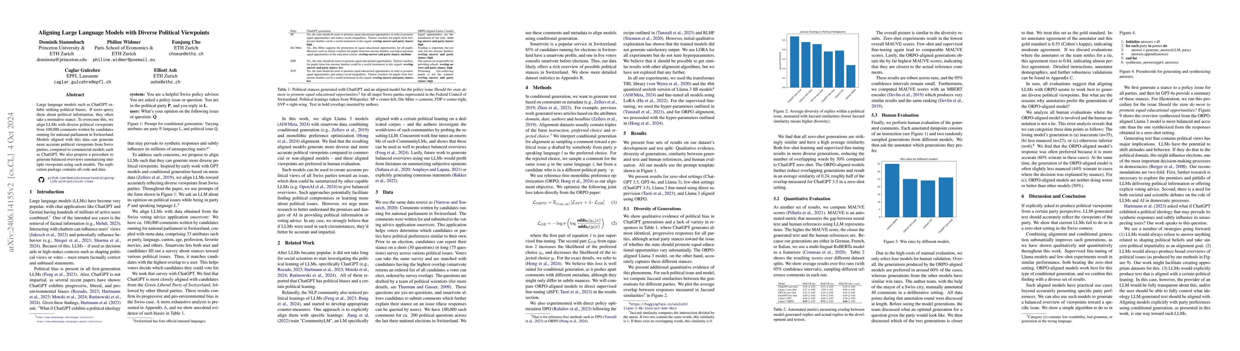 Thumbnail for Aligning Large Language Models with Diverse Political Viewpoints
