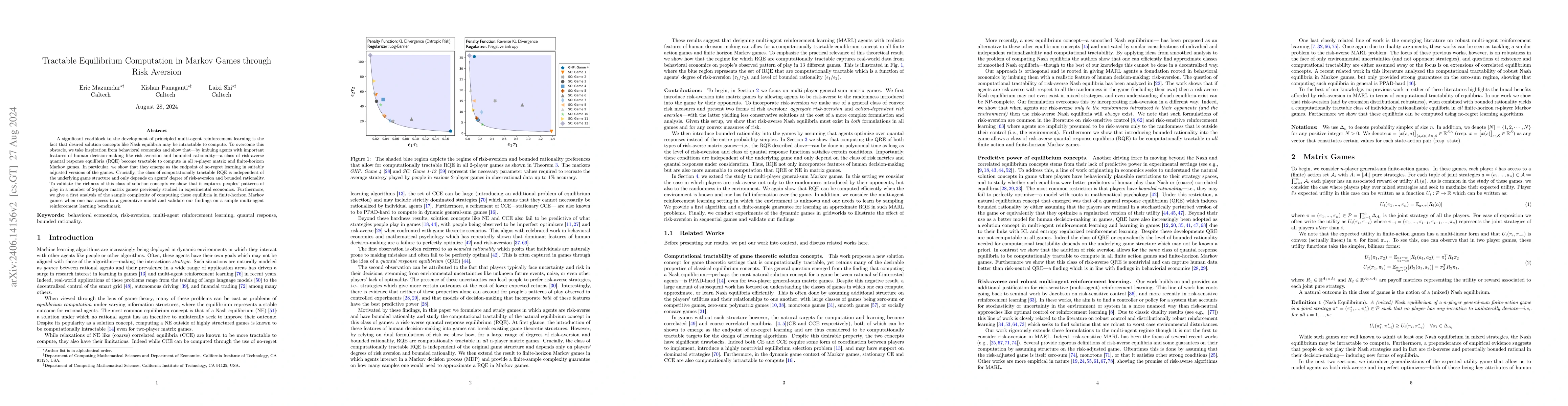 Thumbnail for Tractable Equilibrium Computation in Markov Games through Risk Aversion