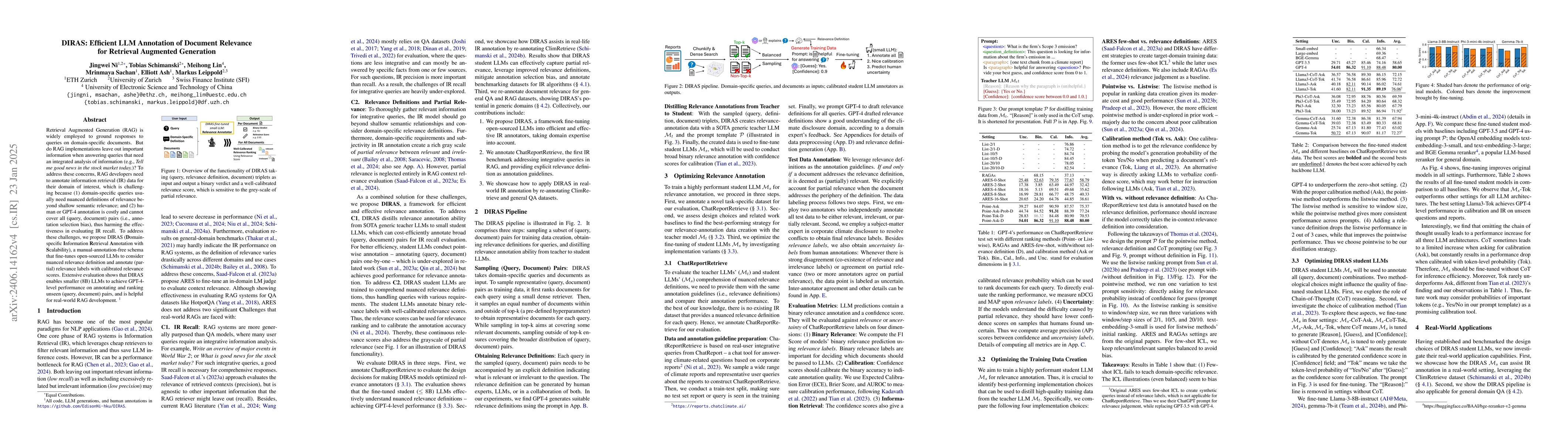 Thumbnail for DIRAS: Efficient LLM-Assisted Annotation of Document Relevance in
  Retrieval Augmented Generation