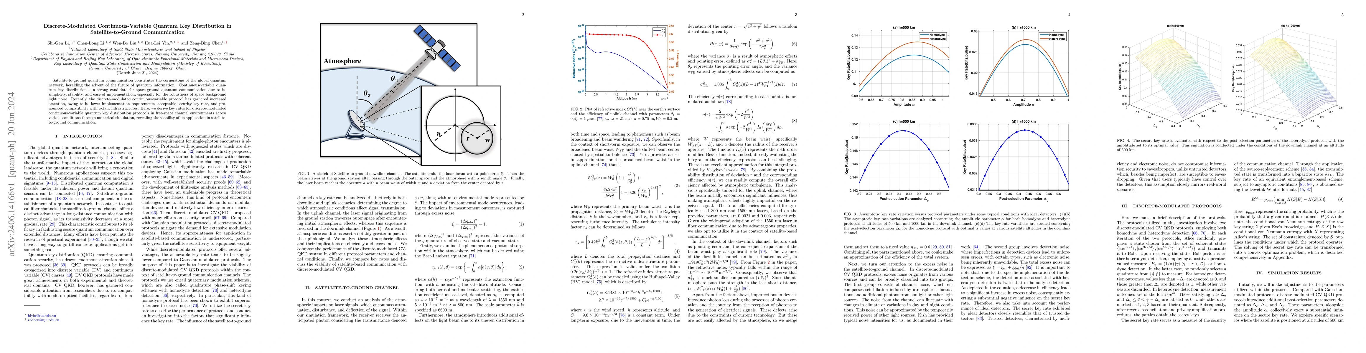 Thumbnail for Discrete-Modulated Continuous-Variable Quantum Key Distribution in
  Satellite-to-Ground Communication