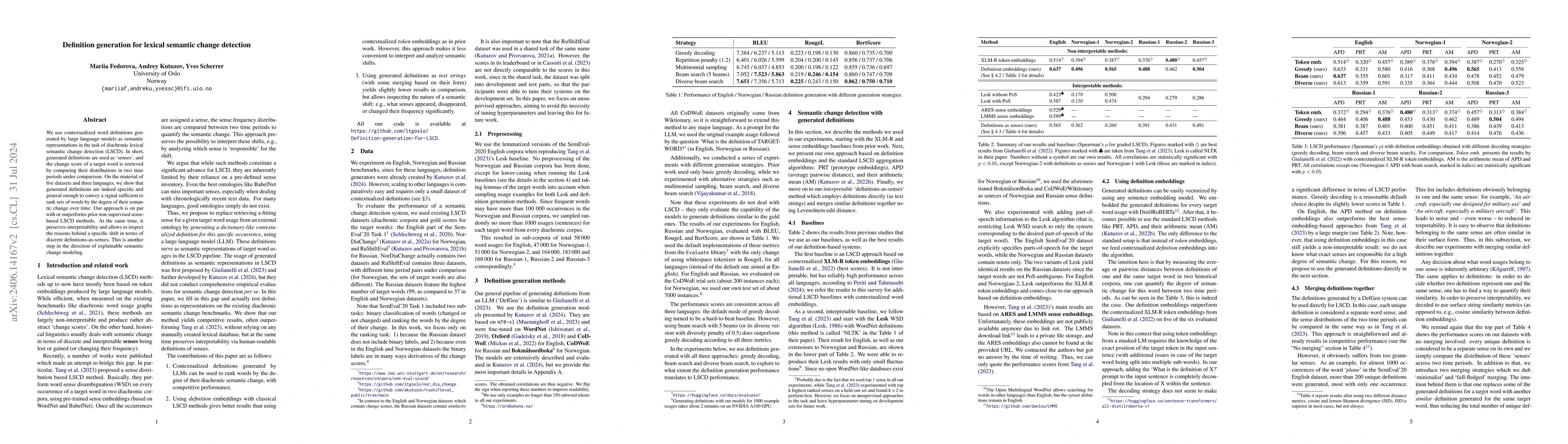 Thumbnail for Definition generation for lexical semantic change detection