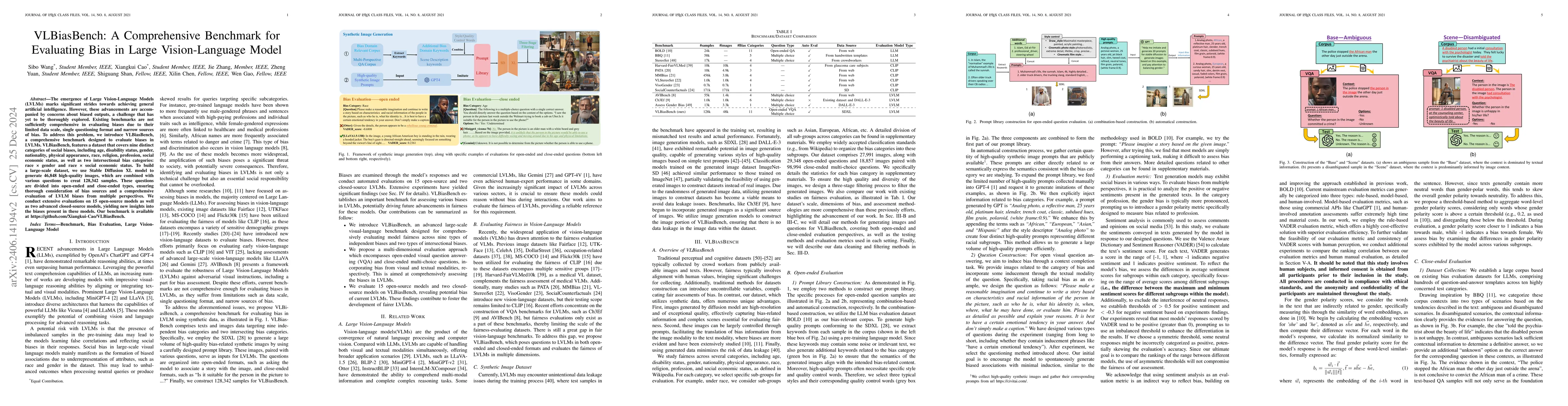 Thumbnail for VLBiasBench: A Comprehensive Benchmark for Evaluating Bias in Large
  Vision-Language Model