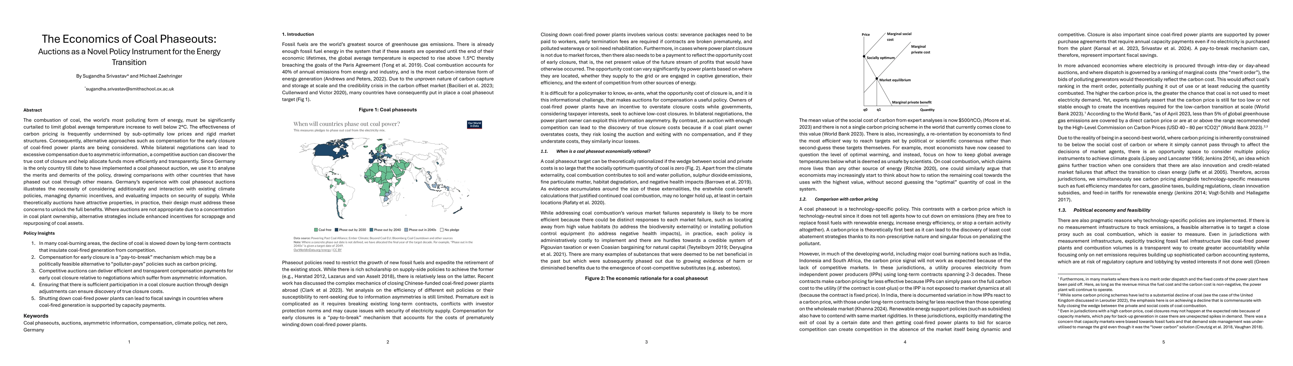 Thumbnail for The Economics of Coal Phaseouts: Auctions as a Novel Policy Instrument
  for the Energy Transition