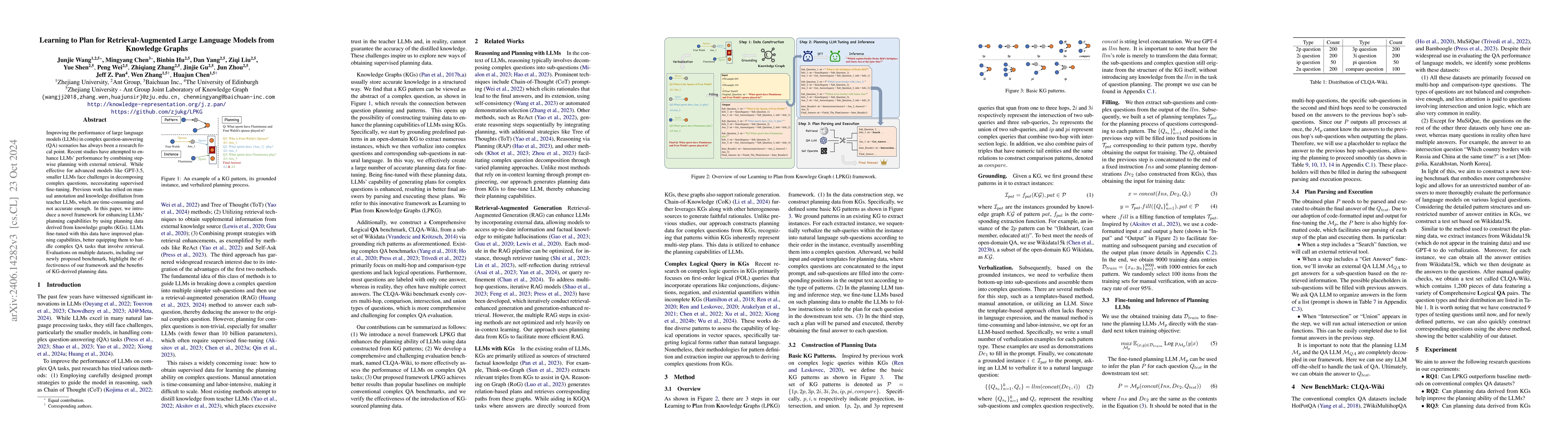 Thumbnail for Learning to Plan for Retrieval-Augmented Large Language Models from
  Knowledge Graphs