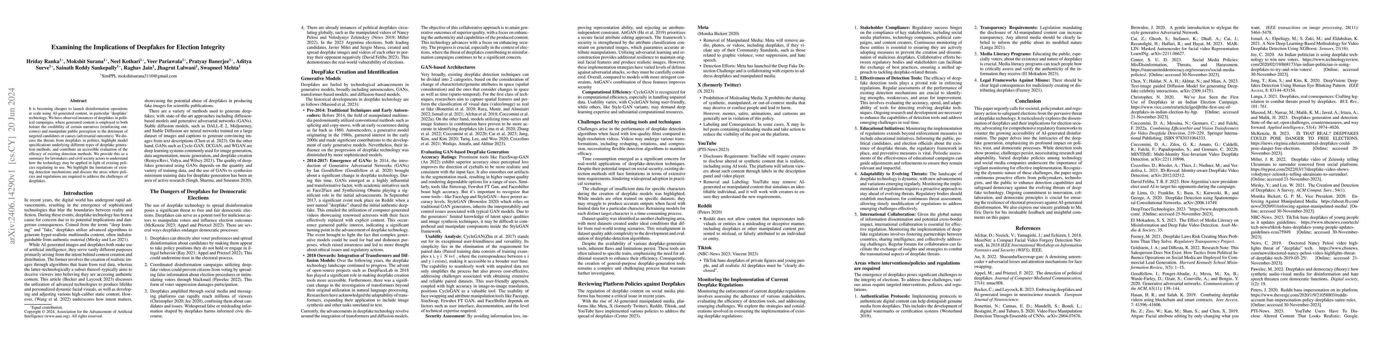 Thumbnail for Examining the Implications of Deepfakes for Election Integrity