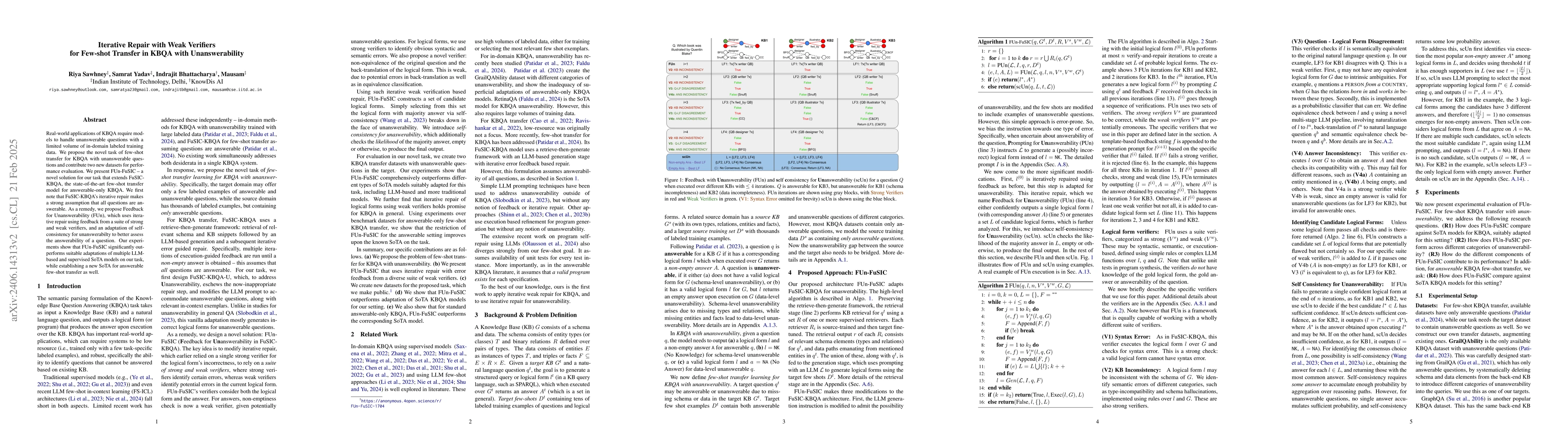 Thumbnail for Robust Few-shot Transfer Learning for Knowledge Base Question Answering
  with Unanswerable Questions