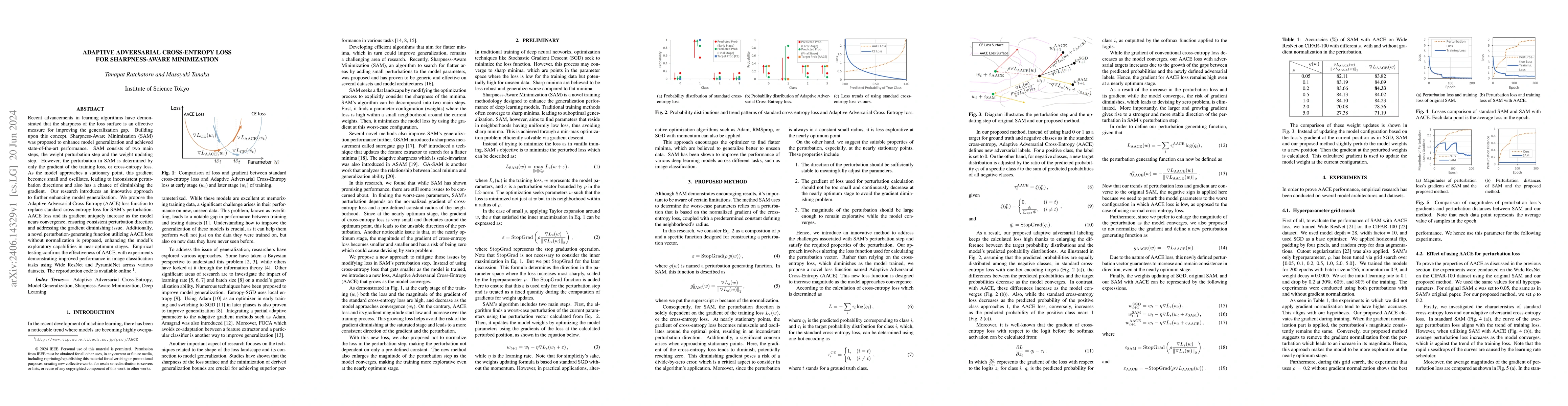 Thumbnail for Adaptive Adversarial Cross-Entropy Loss for Sharpness-Aware Minimization