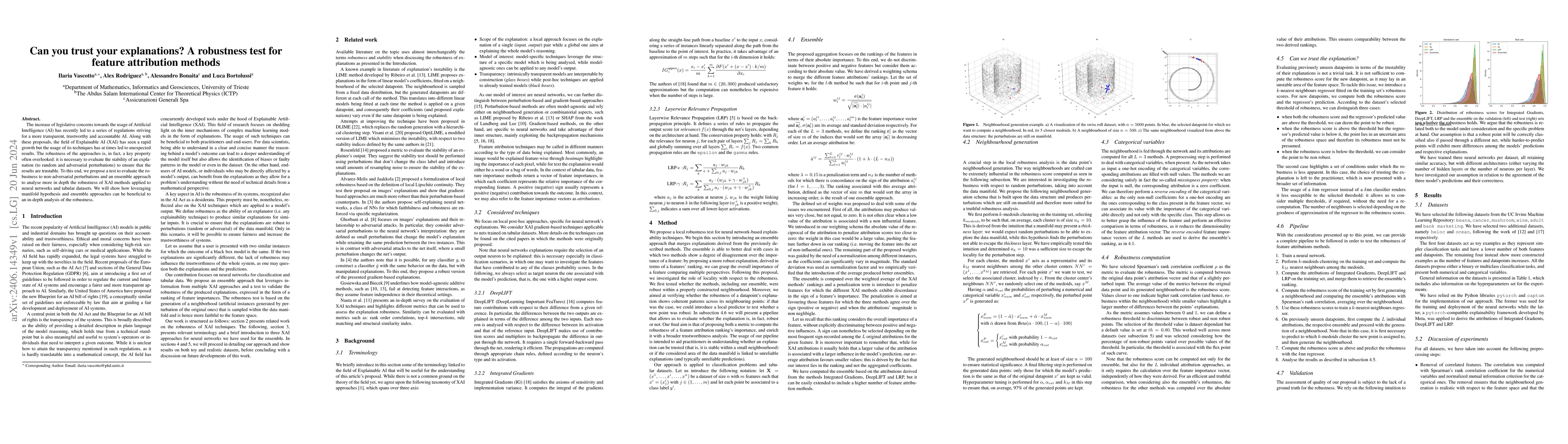 Thumbnail for Can you trust your explanations? A robustness test for feature
  attribution methods