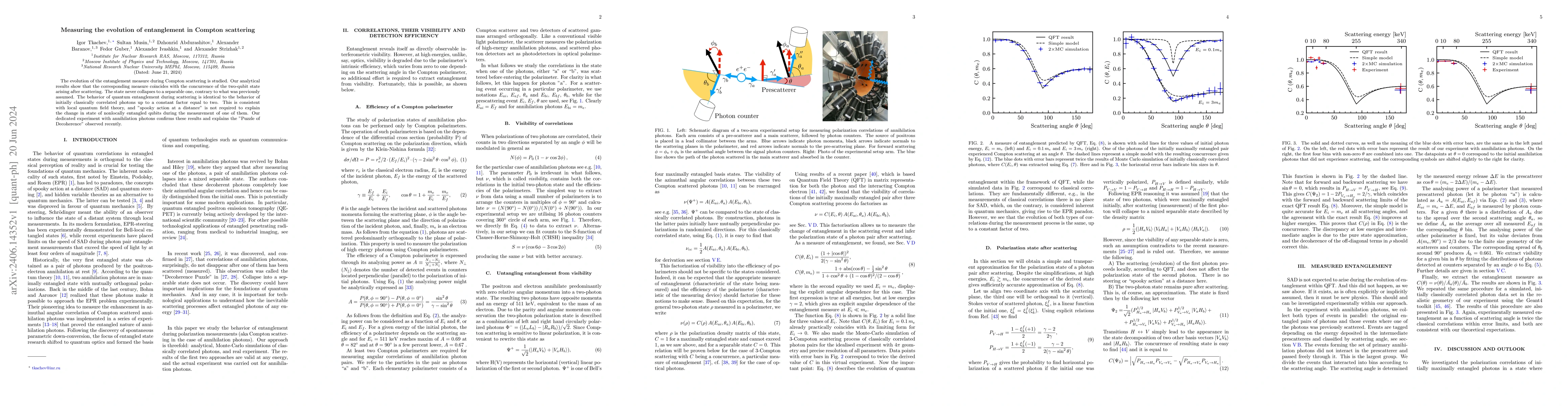 Thumbnail for Measuring the Evolution of Entanglement in Compton Scattering