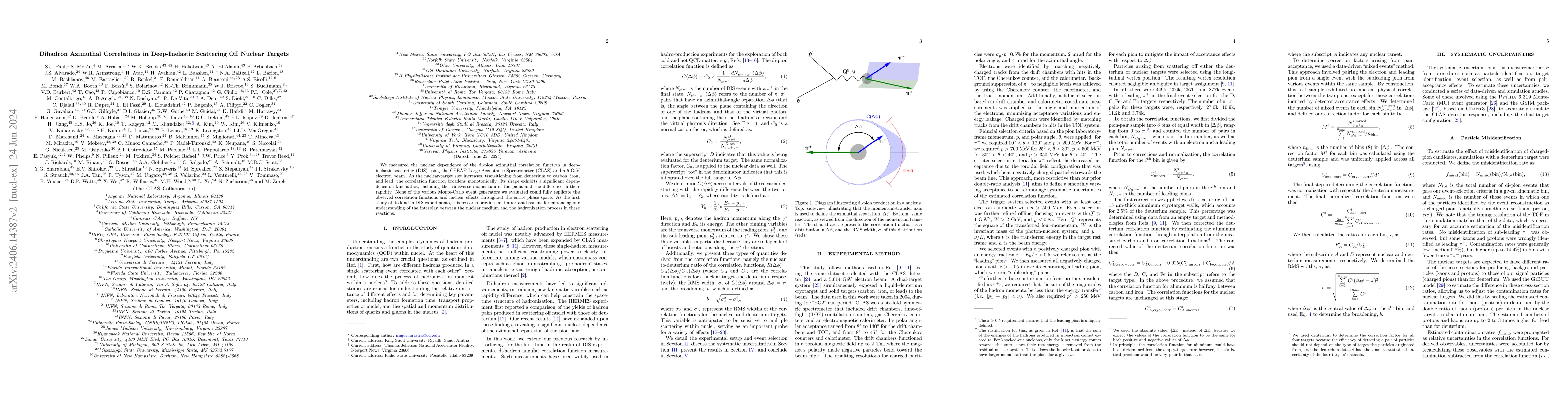 Thumbnail for Dihadron Azimuthal Correlations in Deep-Inelastic Scattering Off Nuclear
  Targets