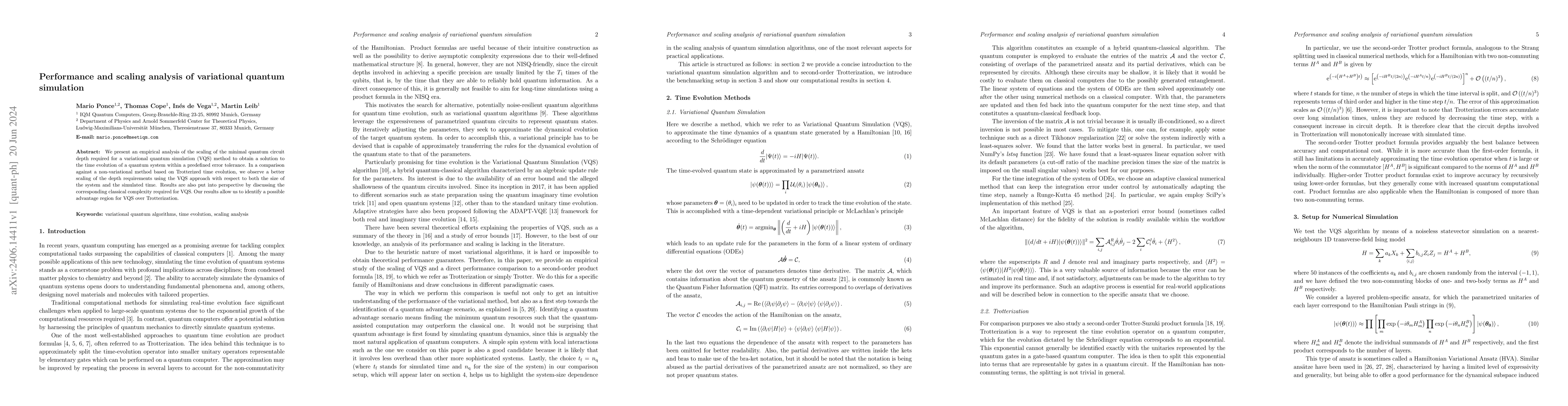 Thumbnail for Performance and scaling analysis of variational quantum simulation