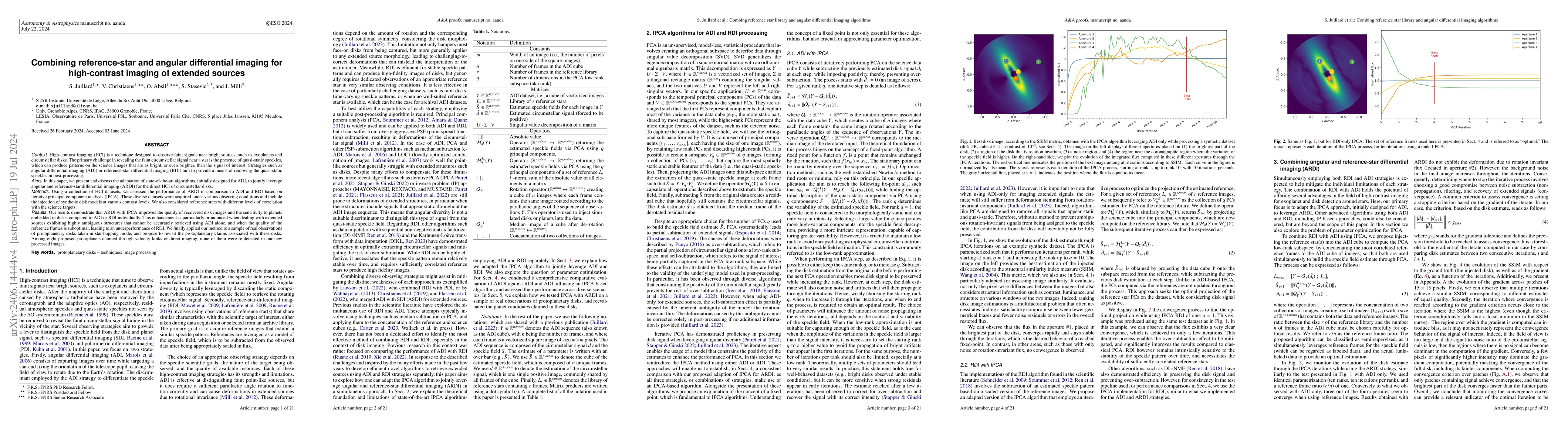 Thumbnail for Combining reference-star and angular differential imaging for
  high-contrast imaging of extended sources