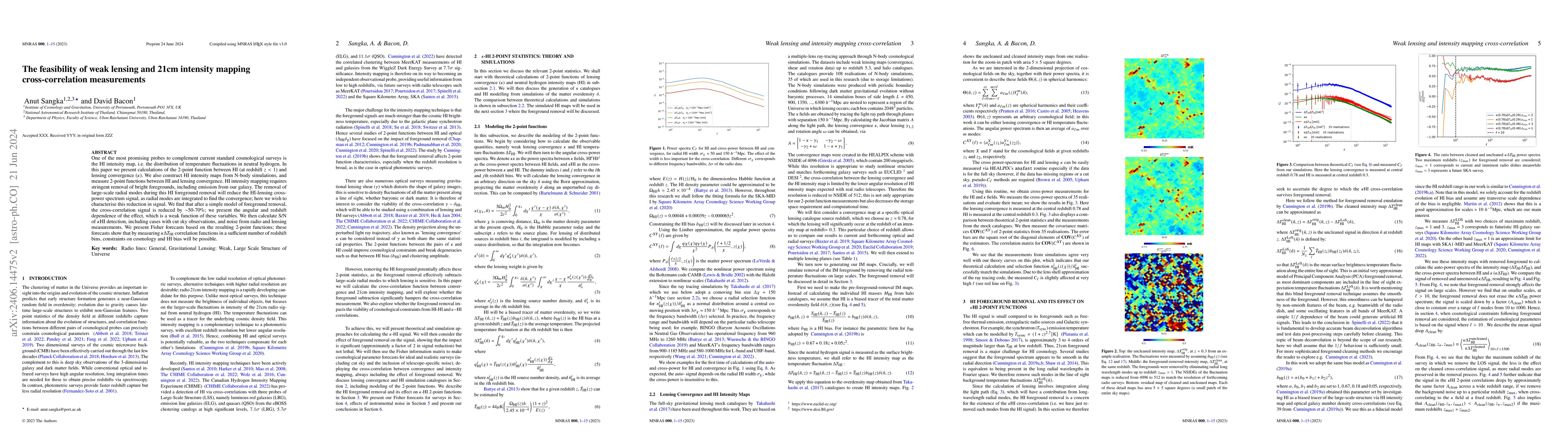 Thumbnail for The feasibility of weak lensing and 21cm intensity mapping
  cross-correlation measurements