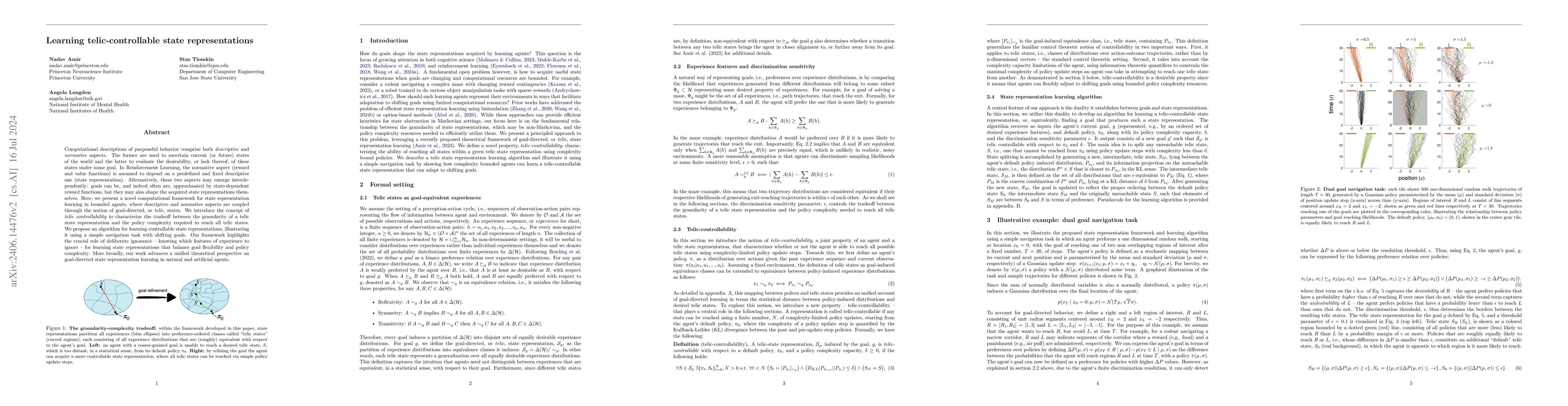 Thumbnail for Learning telic-controllable state representations