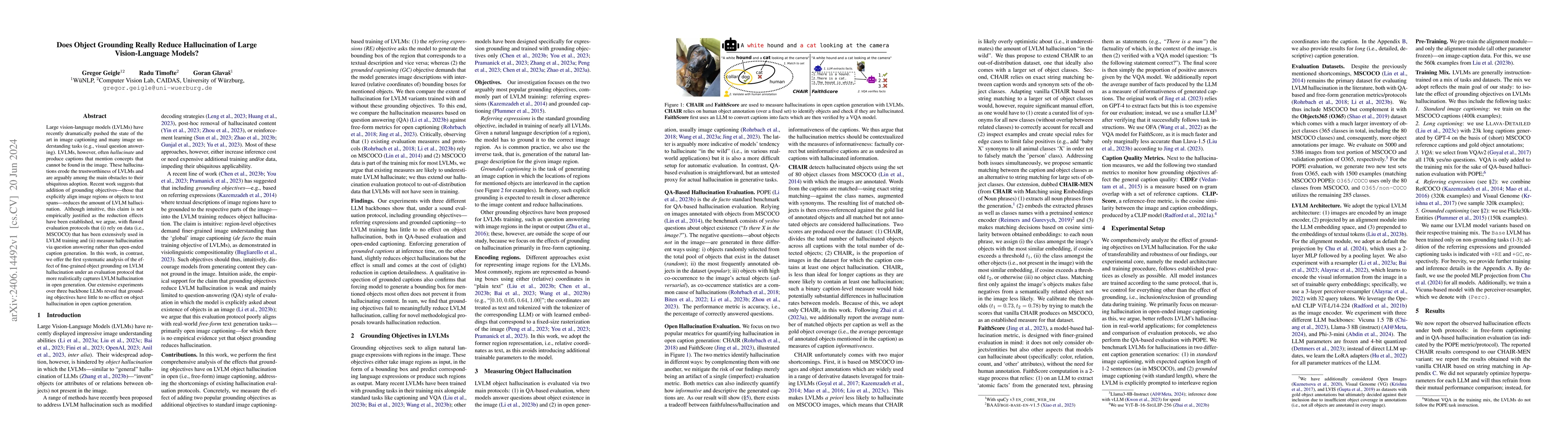 Thumbnail for Does Object Grounding Really Reduce Hallucination of Large
  Vision-Language Models?