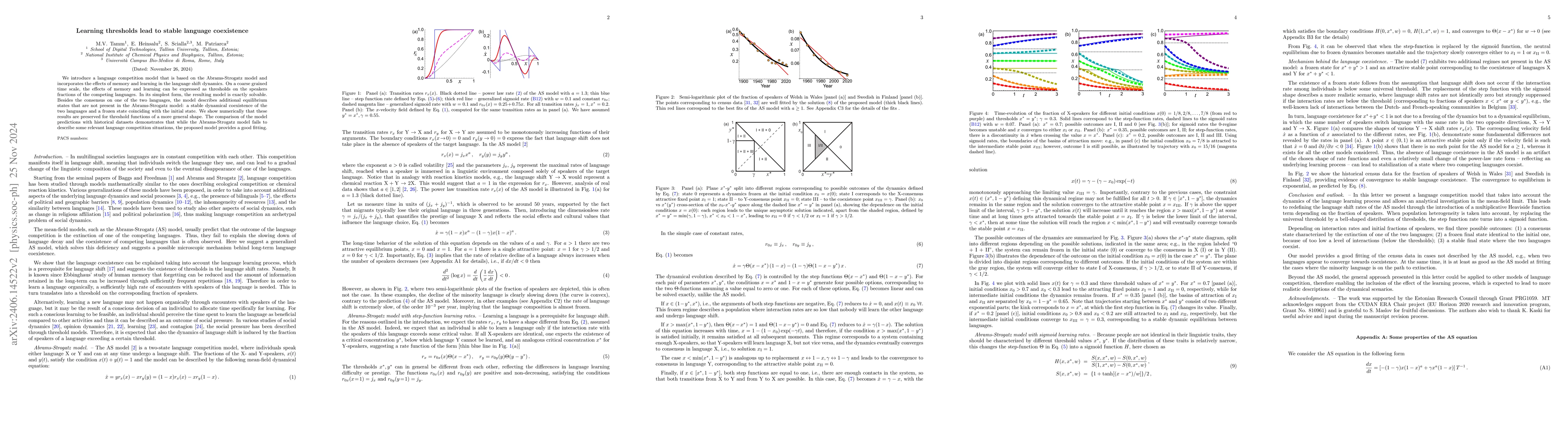 Thumbnail for Learning thresholds lead to stable language coexistence