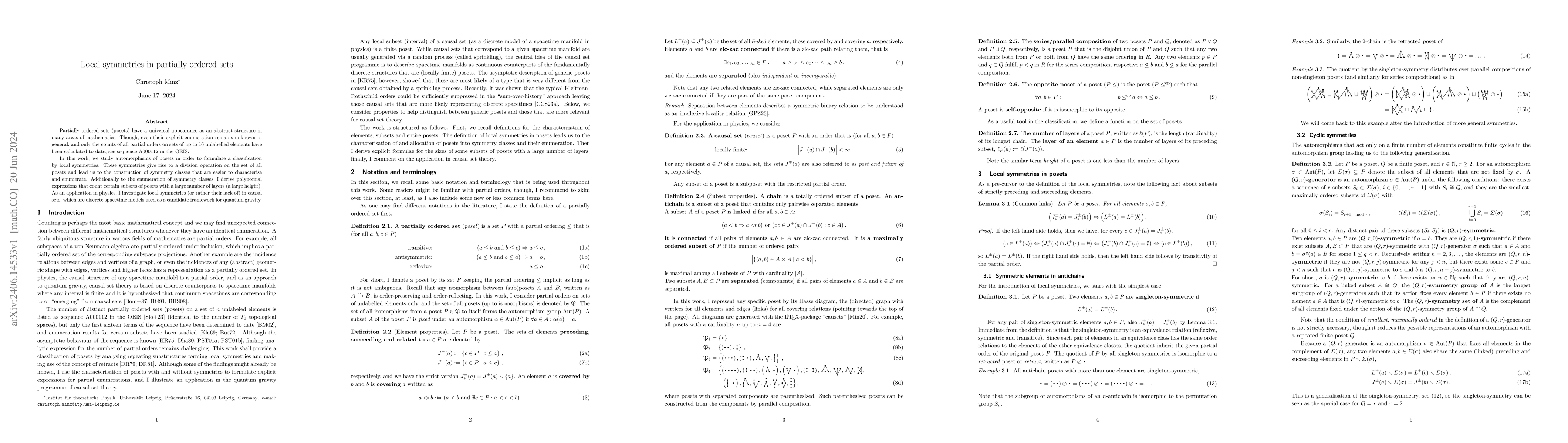 Thumbnail for Local symmetries in partially ordered sets
