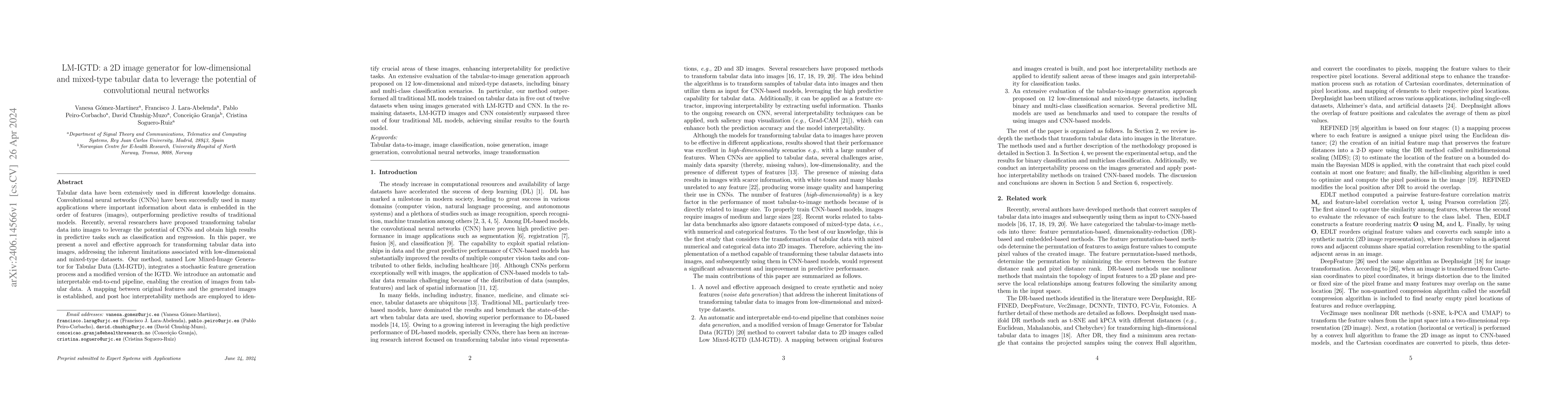 Thumbnail for LM-IGTD: a 2D image generator for low-dimensional and mixed-type tabular
  data to leverage the potential of convolutional neural networks