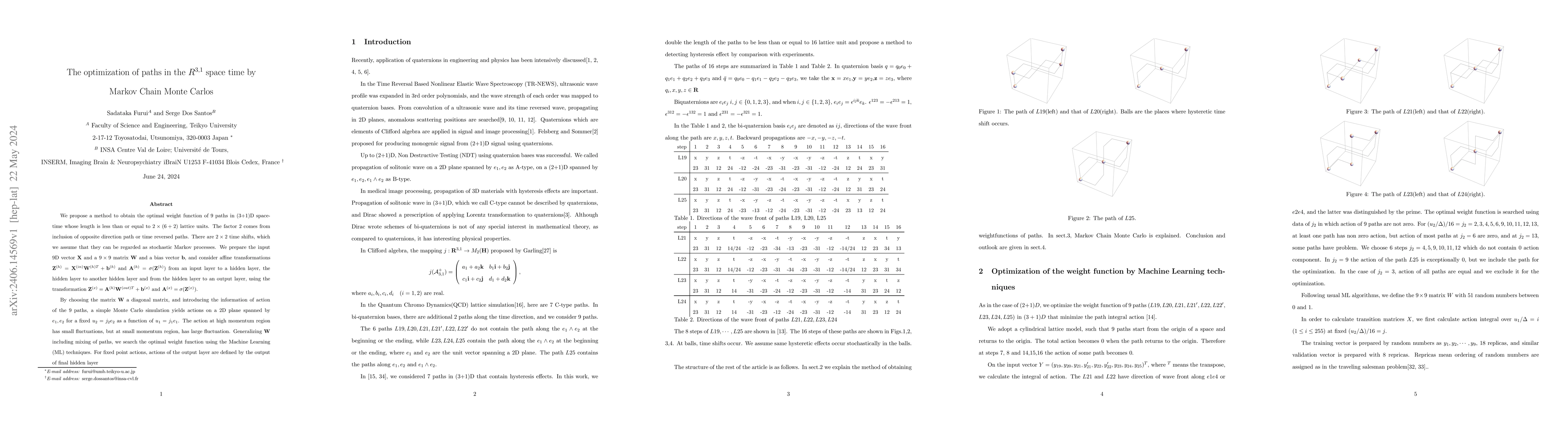 Thumbnail for The optimization of paths in the $R^{3,1}$ space time by Markov Chain
  Monte Carlos
