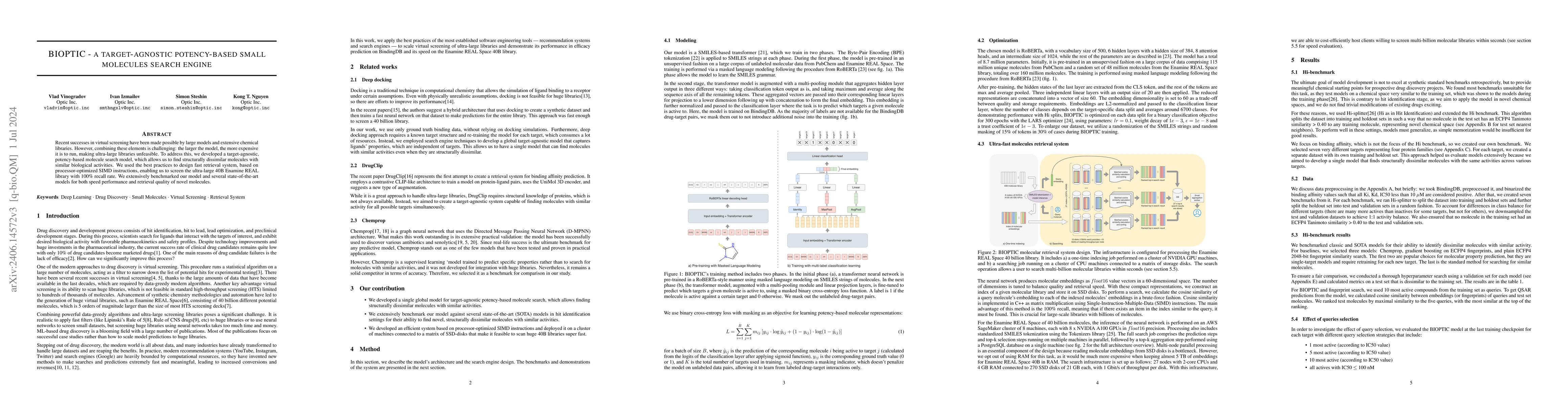 Thumbnail for Bioptic -- A Target-Agnostic Potency-Based Small Molecules Search Engine