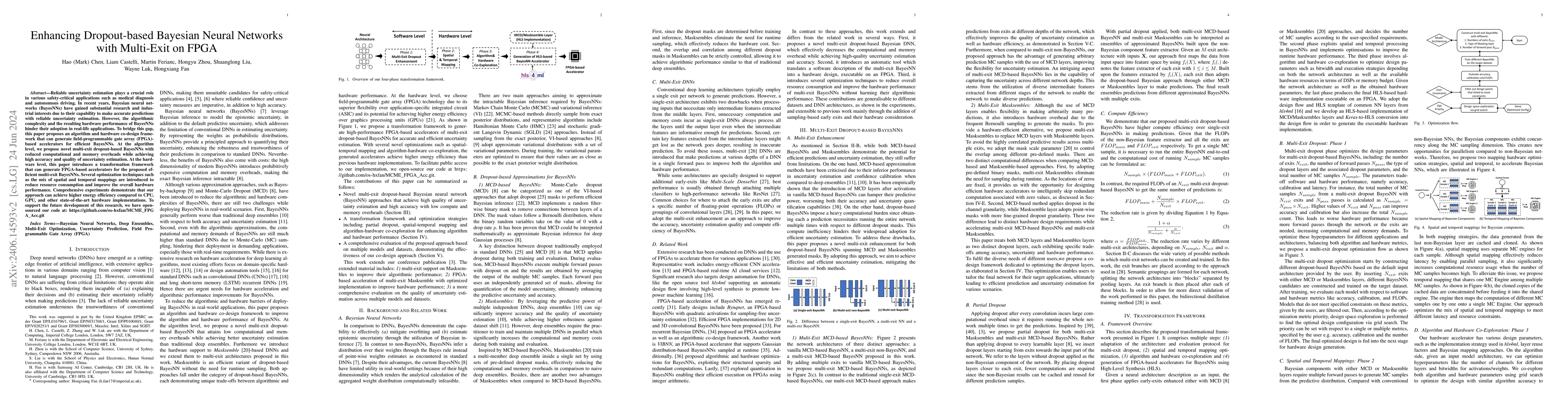 Thumbnail for Enhancing Dropout-based Bayesian Neural Networks with Multi-Exit on FPGA