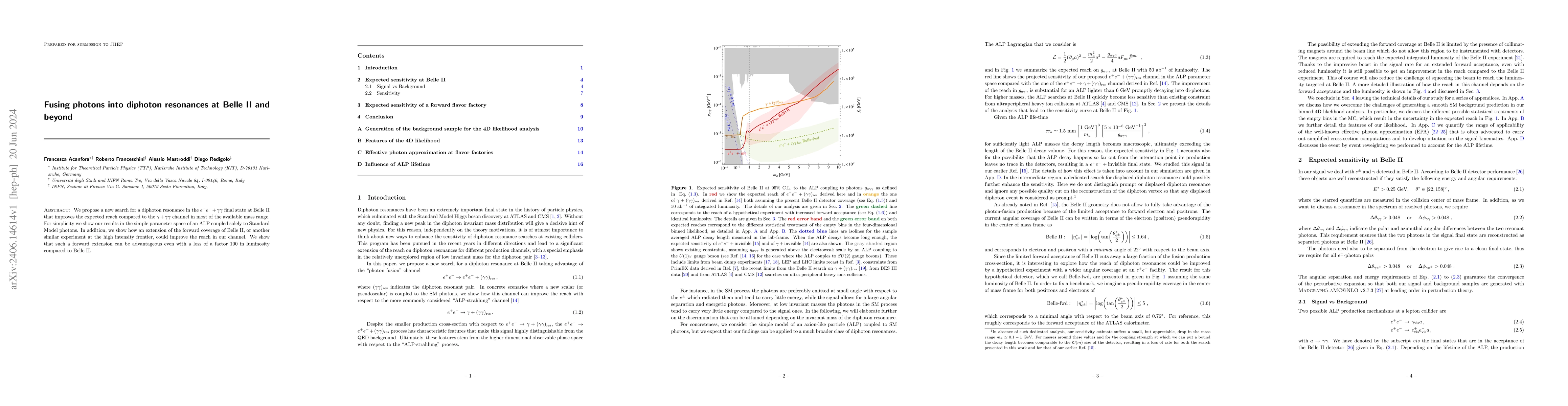 Thumbnail for Fusing photons into diphoton resonances at Belle II and beyond
