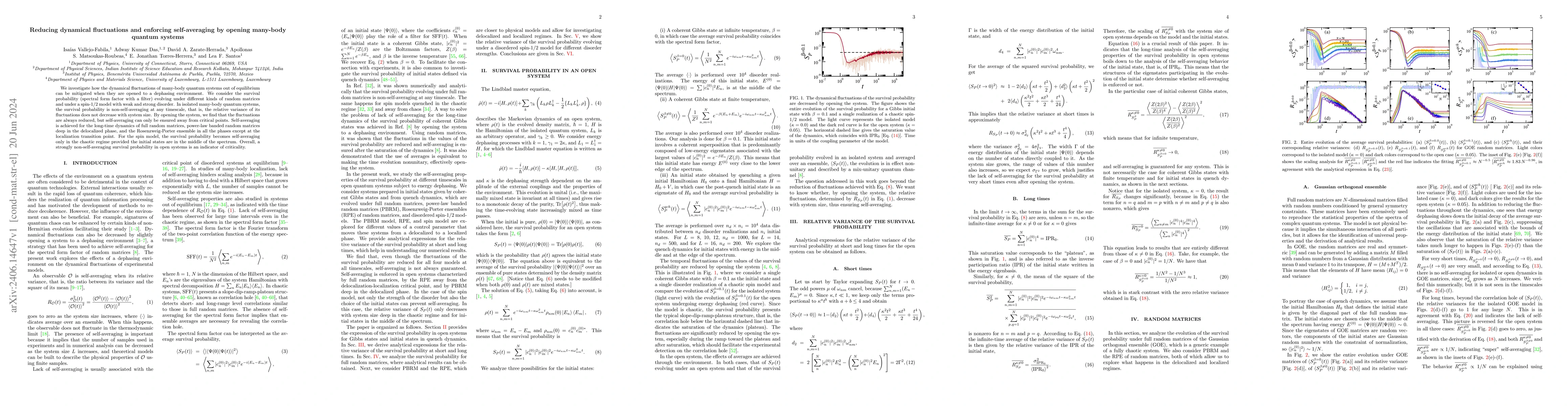 Thumbnail for Reducing dynamical fluctuations and enforcing self-averaging by opening
  many-body quantum systems