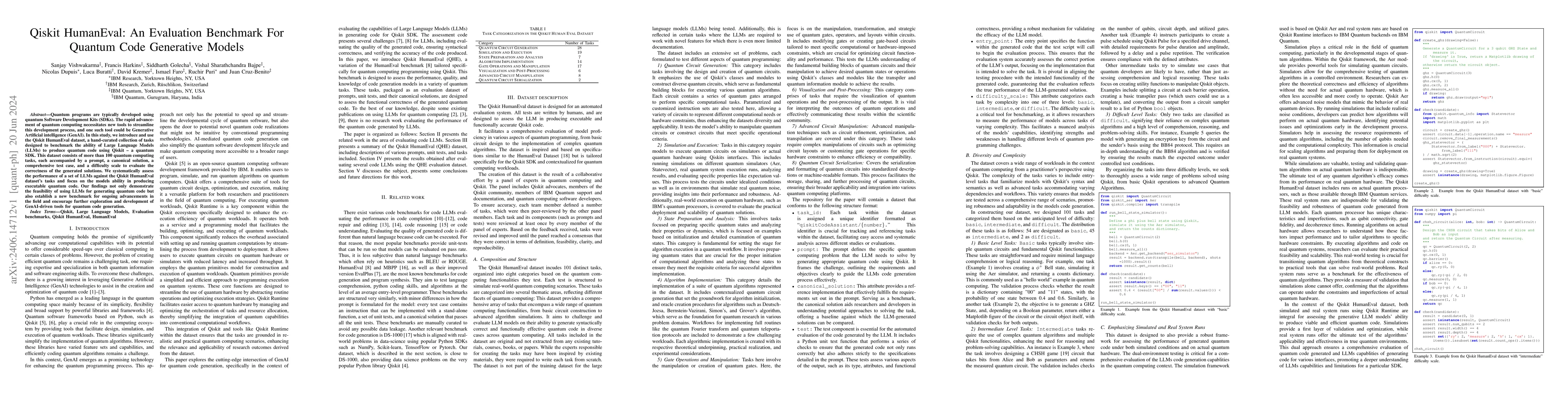 Thumbnail for Qiskit HumanEval: An Evaluation Benchmark For Quantum Code Generative
  Models